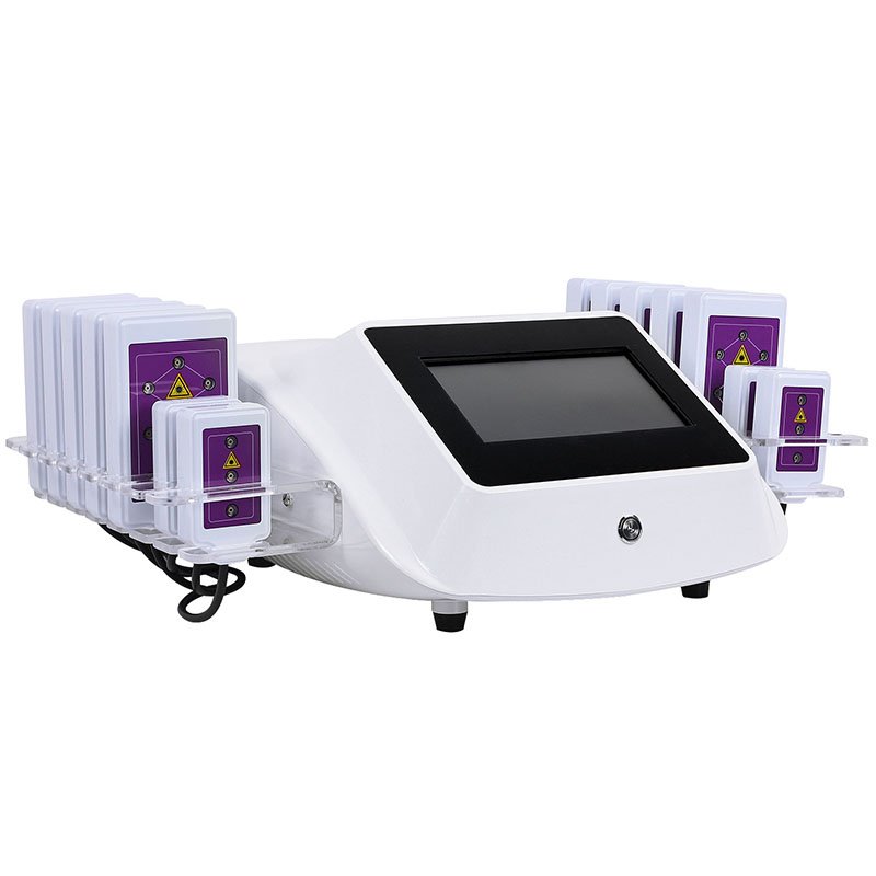 Professional Home Use 160mw 635nm-650nm Hot Lipo Laser LLLT Lipolysis 14 Pads Slimming Weight Fat Loss Beauty Lipolaser Cellulite Removal Body Shaping