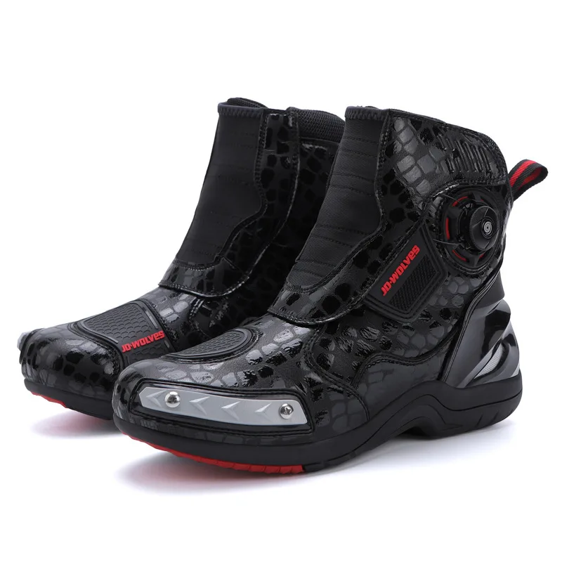 Motorcycle Shoes Luminous Riding Boots Men's Racing Track Special Shoes Breathable Waterproof Non-slip Wear-resistant and Anti