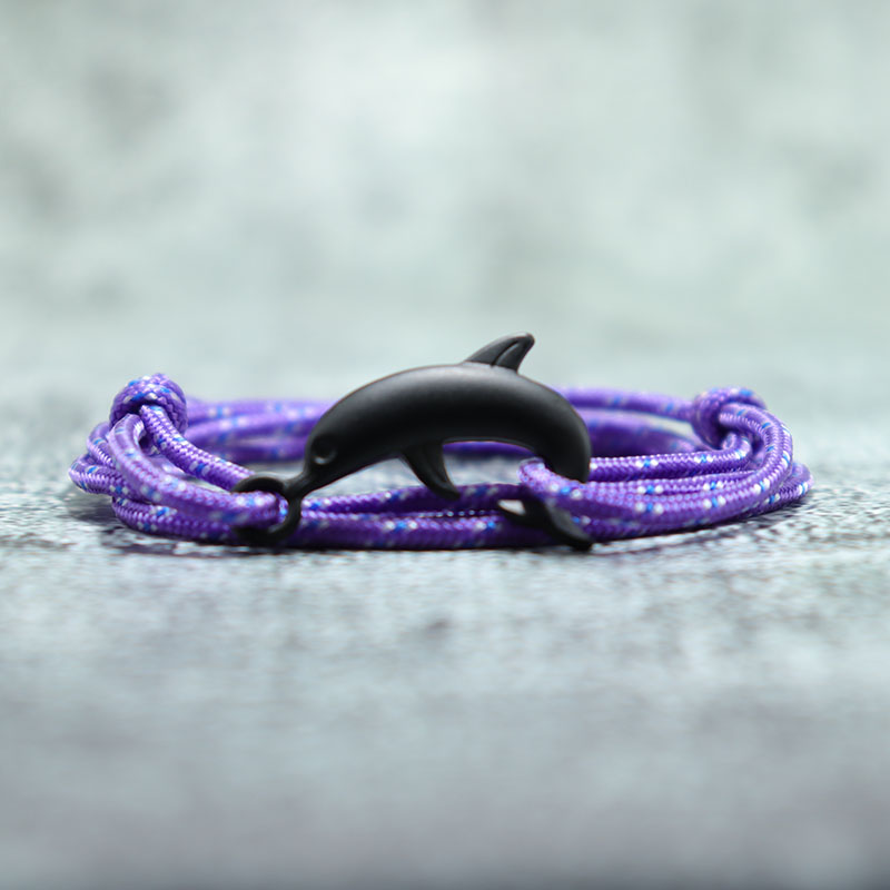 String Bracelet For Men Adjustable Ocean Animal Dolphin Braclet Trendy Women Paracord Braslet Boho Homme Easy Hook Jewelry Gift