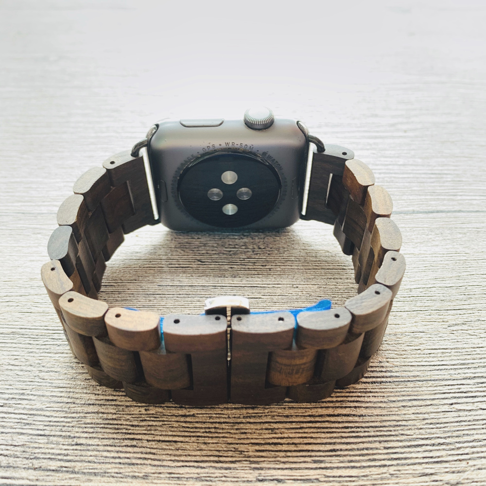 Retro Bamboo Wood Bracelet For Apple Watch Band 38mm 40mm 42mm 44mm 41mm 45mm Watchband Wood iWatch Strap Series 8 7 6 5 4 3 SE