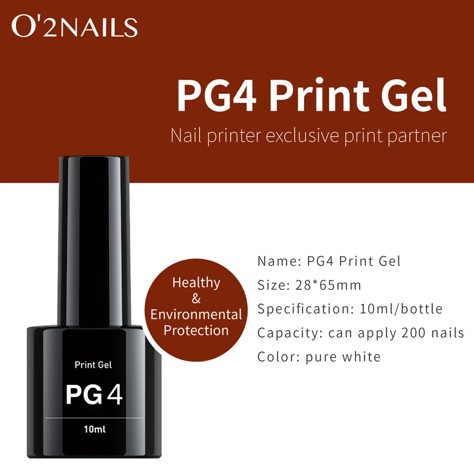 Print Gel For Nail Pringter o2nails professional 3d nail printer Gel Polish Nail Polish PG4 PG0 NM Nail Mask Top Gel Base Gel