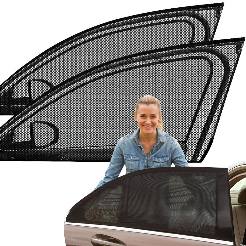 Car Side Window Sunshade Front Rear Windshield Privacy Window Screen Sunshade Mesh UV Protect Curtain Auto Windows Screen Cover
