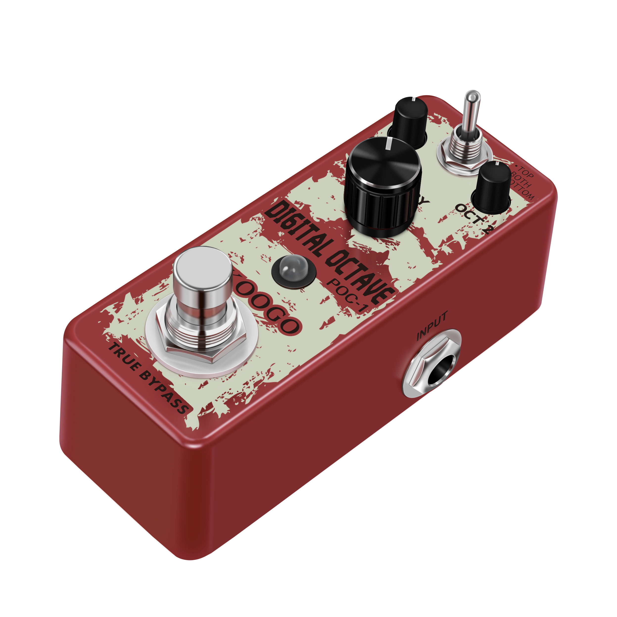 Koogo LEF-3806 Pure Octpus Guitar Pedal Electric Guitars Digital Octave Pedals 11 Different Octaves Modes Precise Polyphonic Oct
