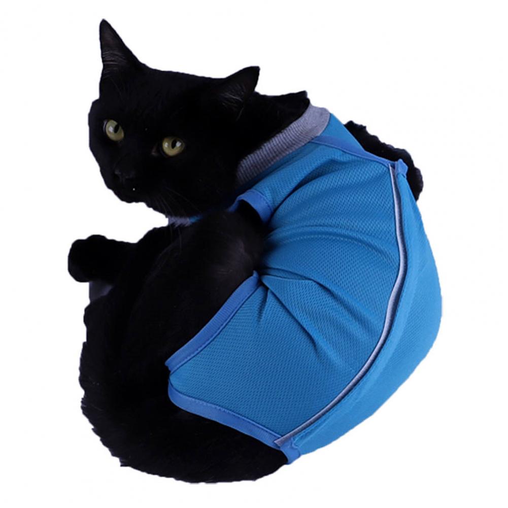 Easy to Wear Cat Pullover Surgical Recovery Clothes Adjustable Cat Neutering Suit Surgery Recovery Clothes for Post-surgery