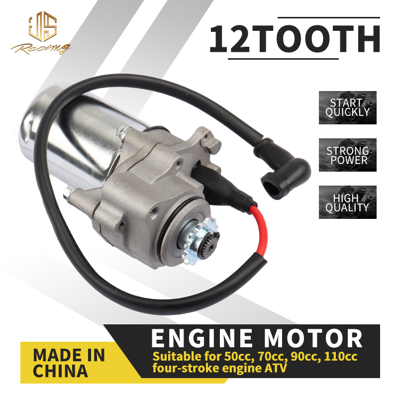 JSRAOIMG Motorcycle 3 bolt Starter Motor for 50cc 70cc 90cc 110cc 125cc 4-Stroke Engine ATV Quad Bike 4 Wheeler 31210-HP2-671