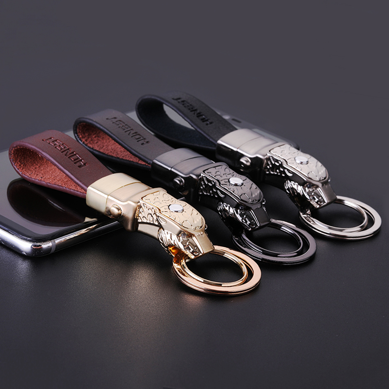 Honest Luxury Key Chain Men Women Car Keychain For Key Ring Holder Jewelry Genuine Leather Rope Bag Pendant Fathers Day Gift