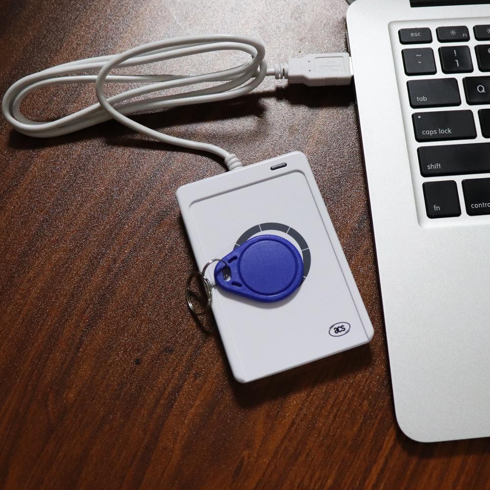 ACR122U NFC RFID Reader USB Smart Card Writer SDK M-ifare Copy Clone Software Copier Duplicator Writable S50 13.56mhz UID