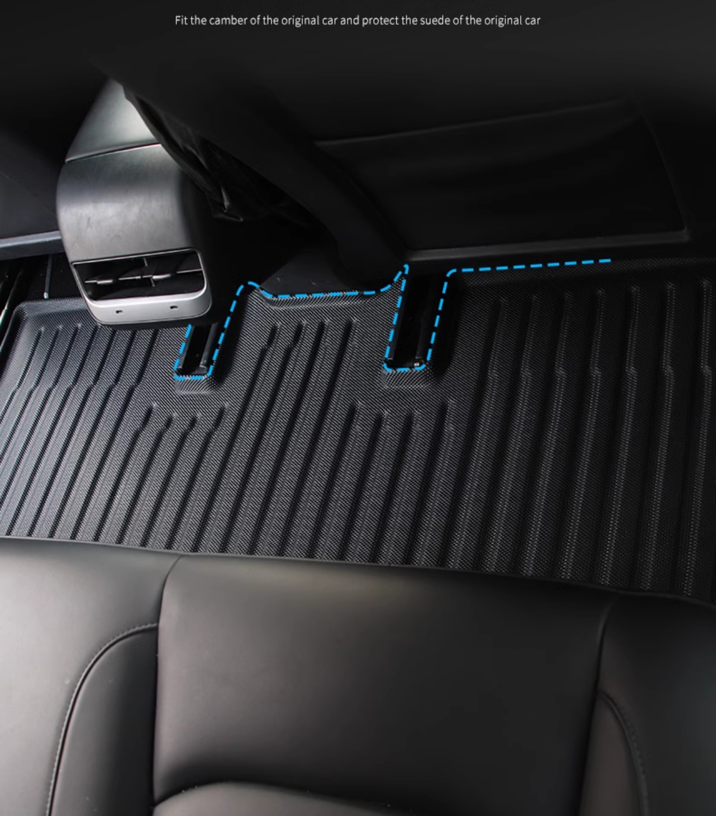 Floor Liners For Tesla Model 3 (2021-2023.10) All-Weather Floor Mats Hardwearings Foot Carpet Protector