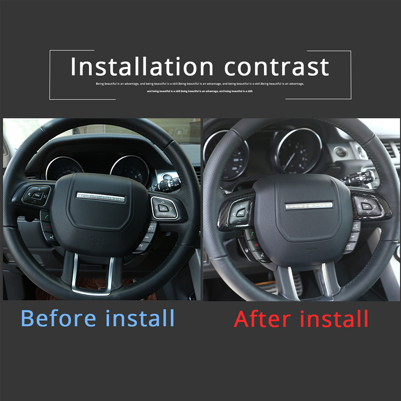 ABS Car Styling Steering Wheel Decorative Frame for Land Rover Range Rover Evoque Car Interior Accessories 4 Styles