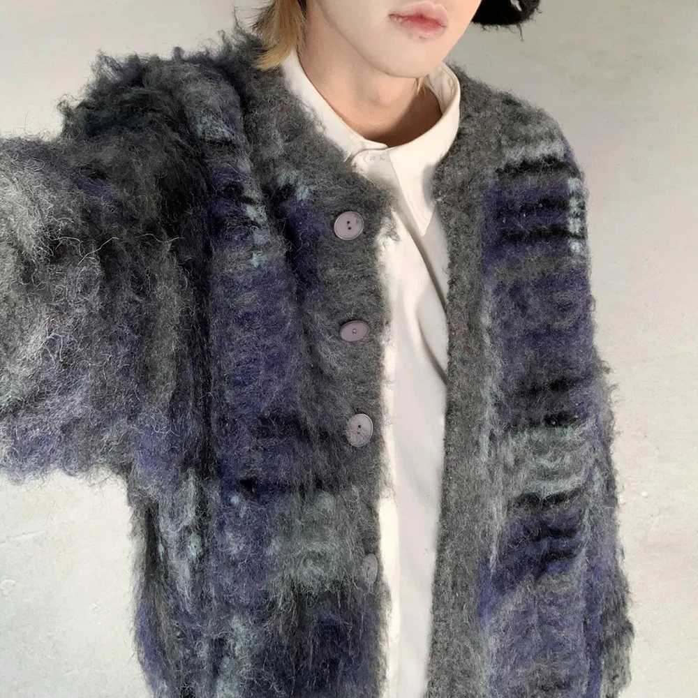 Men's Sweaters Mens Y2k contrasting color cardigan casual knit sweater autumn genderless fashion youth personality loose jacket unisex Y24062289W