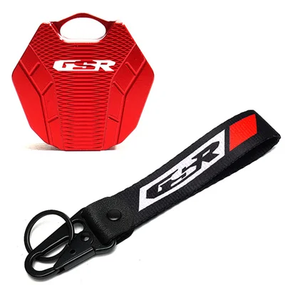 For SUZUKI GSR 750 400 600 GSR750 GSR400 GSR600 All Year Motorcycle accessories Aluminum Key Cover Case Shell Keyring Keychain