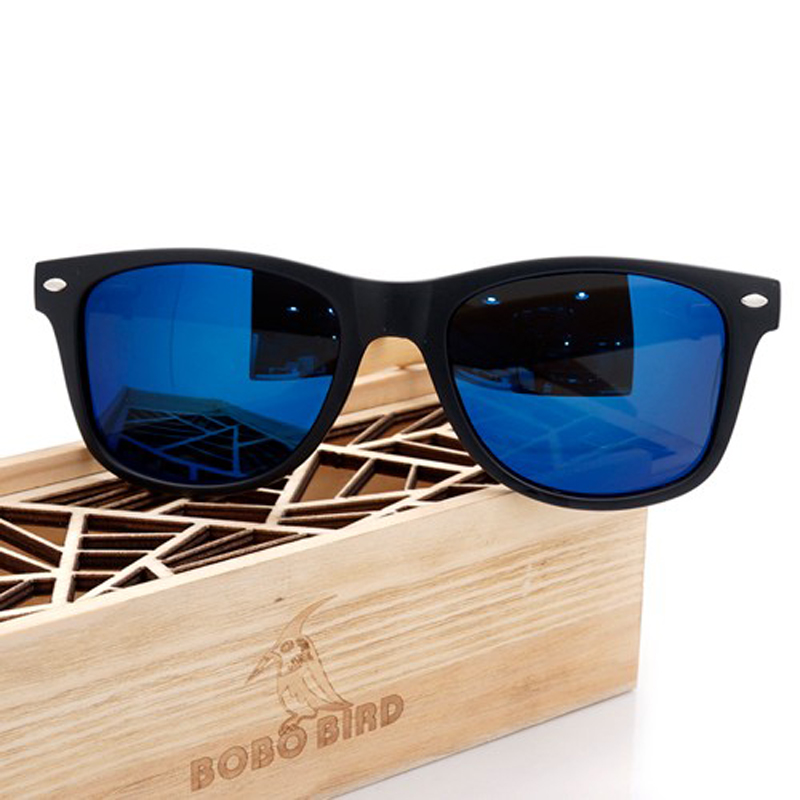 BOBO BIRD Simple Style Bamboo Legs Polarized Lens Sun Glasses Women Men with Wood Gift Boxes As Best Gift For Friends Women Mens
