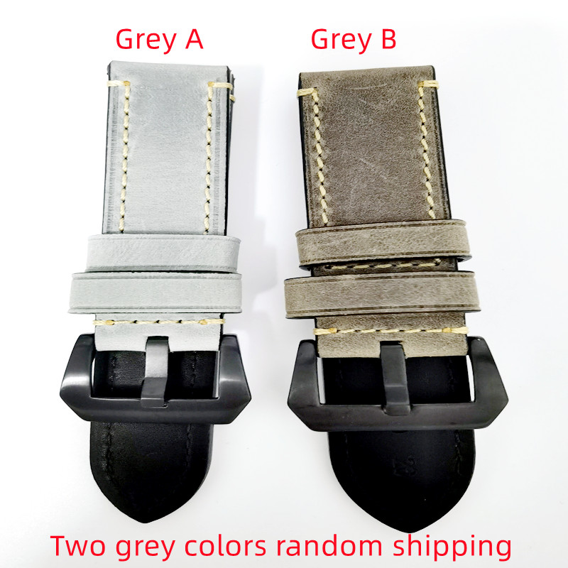 Black Buckle 1PCS 20MM 22MM 24MM 26MM Genuine Leather Crazy Horse Leather Watch Band Watch Strap Man Watch Straps -WGH0130