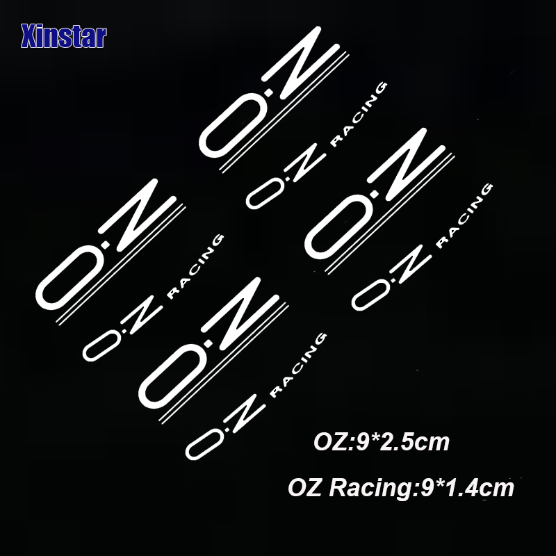 8pcs OZ Racing Wheel Sticker For OZ Rally Racing Wheels Spoke Stickers Black Universal Auto Tunning Accessories