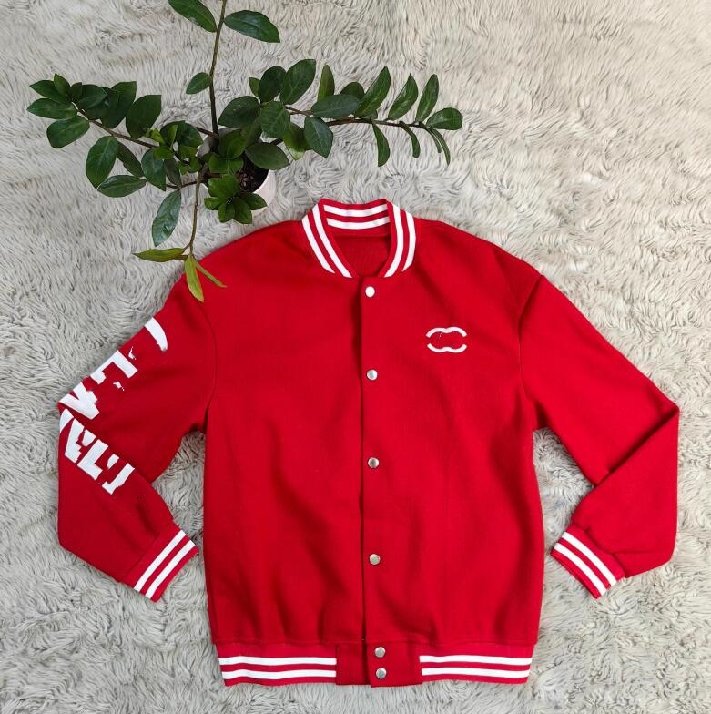 Designer Women's Jackets new fashion red Luxury brand single breasted women's top fashion casual baseball hoodie women's coat