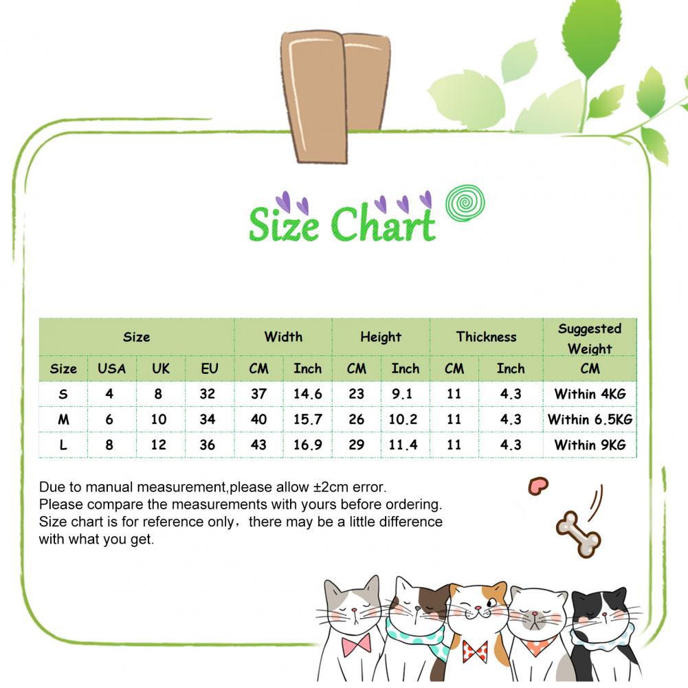 Dog Puppy Kitten Carrier Pet Bag Zipper Closure Soft Large Space Handmade Pet for Travel