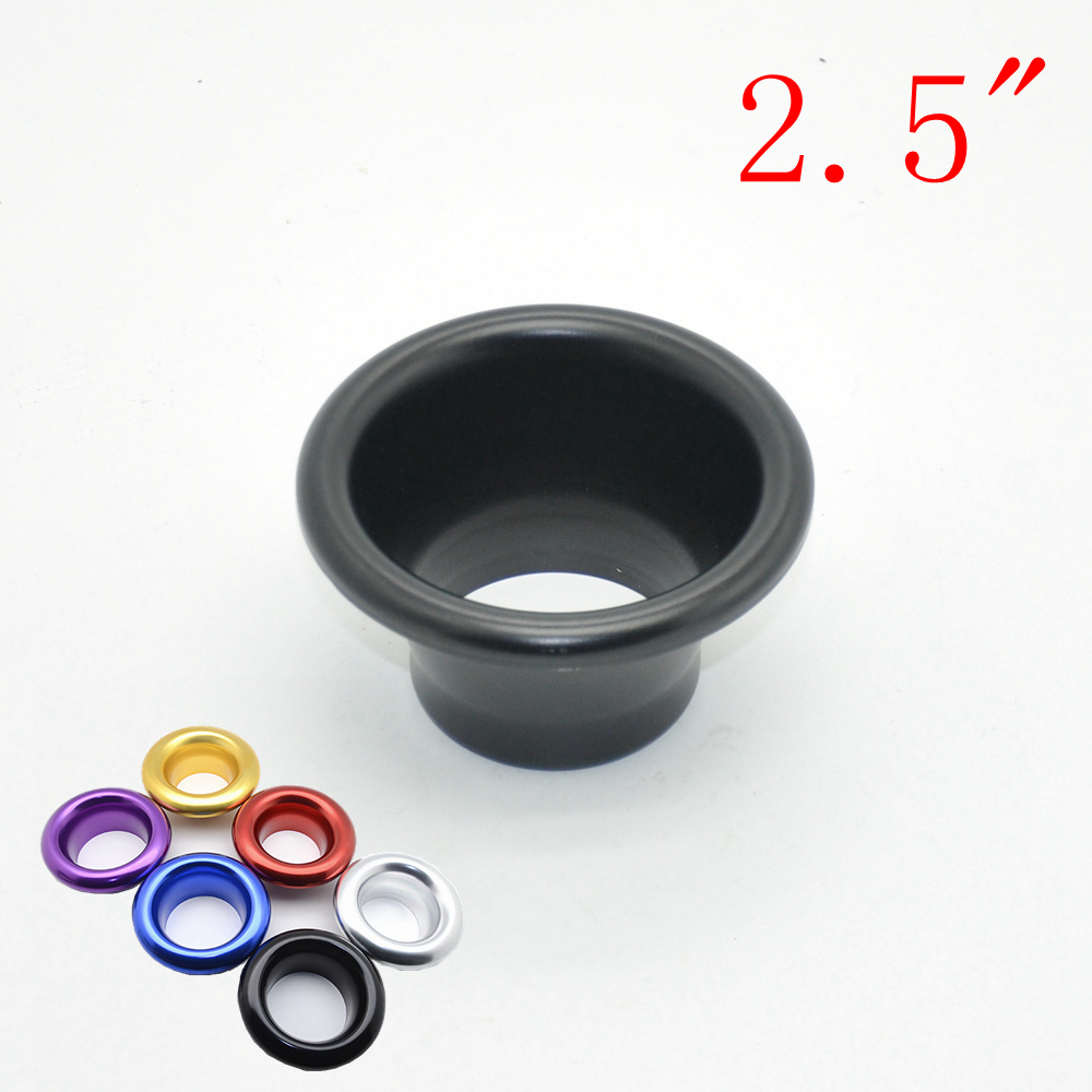 2.5" 65MM Inlet Short RAM Bellmouth Velocity Stack Adapter Air Intake Turbo Horn Cover