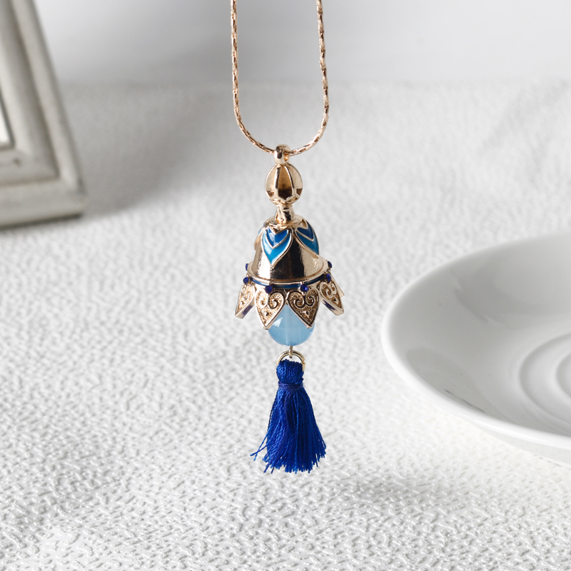 Genshin Impact Scaramouche Bell Pendant Necklaces Anime Cosplay Game Characters Clavicle Chain Necklace Jewelry Accessories