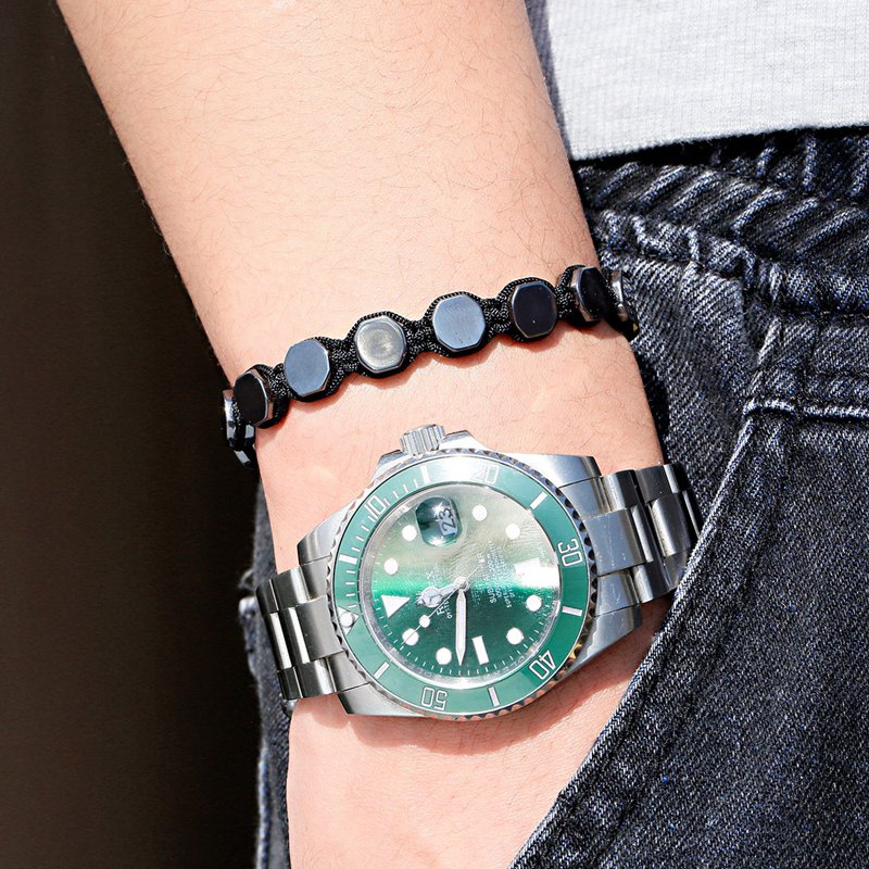 7 Style Charm Black Hematite Stone Beads Bracelet Men Jewelry Health Care Magnetic Woven Bracelet For Women Gift