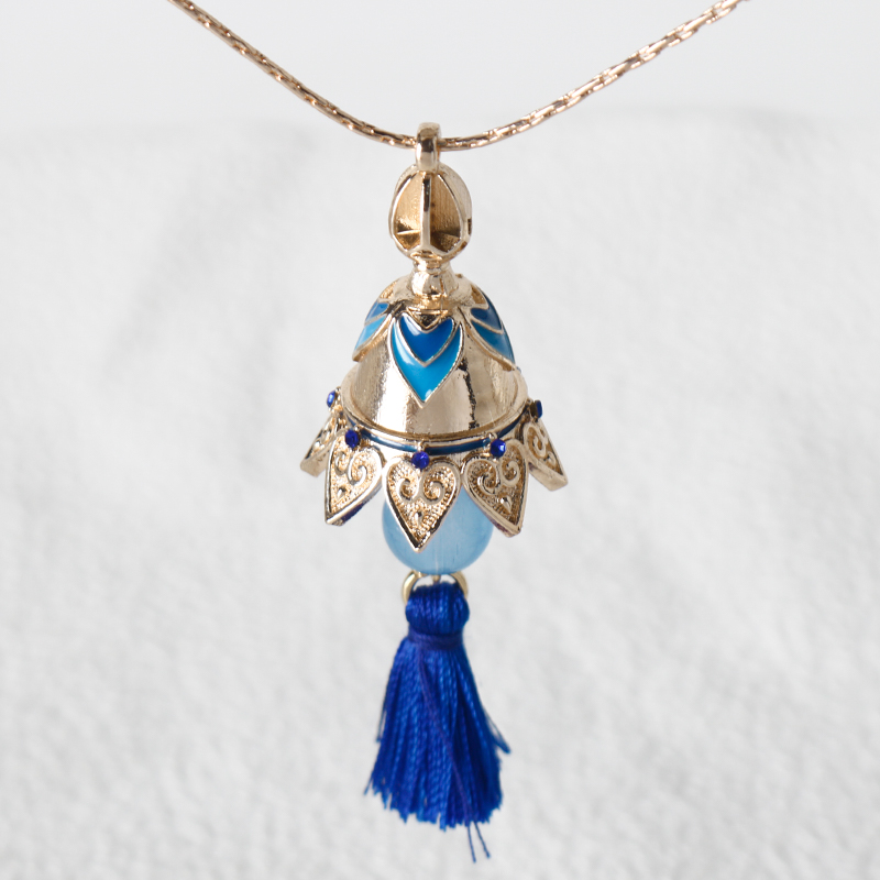 Genshin Impact Scaramouche Bell Pendant Necklaces Anime Cosplay Game Characters Clavicle Chain Necklace Jewelry Accessories