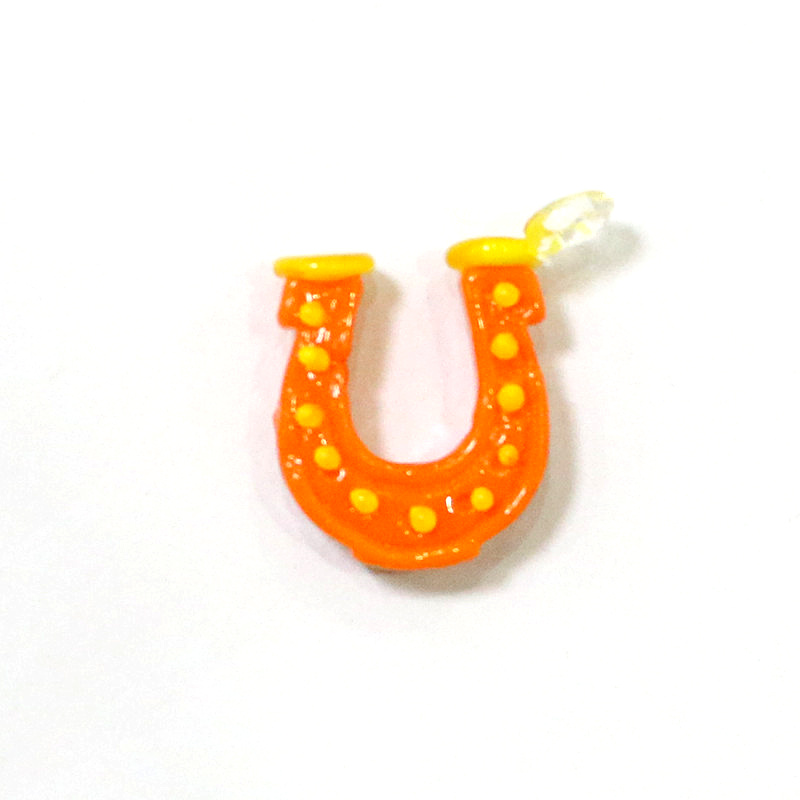 7pcs Charms Lucky Horseshoe Glass Pendant Cute Good Luck Horse Shoe DIY Women's Jewelry for Necklace Bracelet Making Accessories