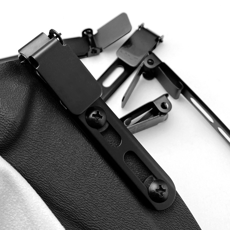 Universal Scabbard Belt Clip Folding Pocket Knife Sheath Waist Clamp Outdoor Gear Fixture Grip DIY Back Clip w/ Screws For Kydex