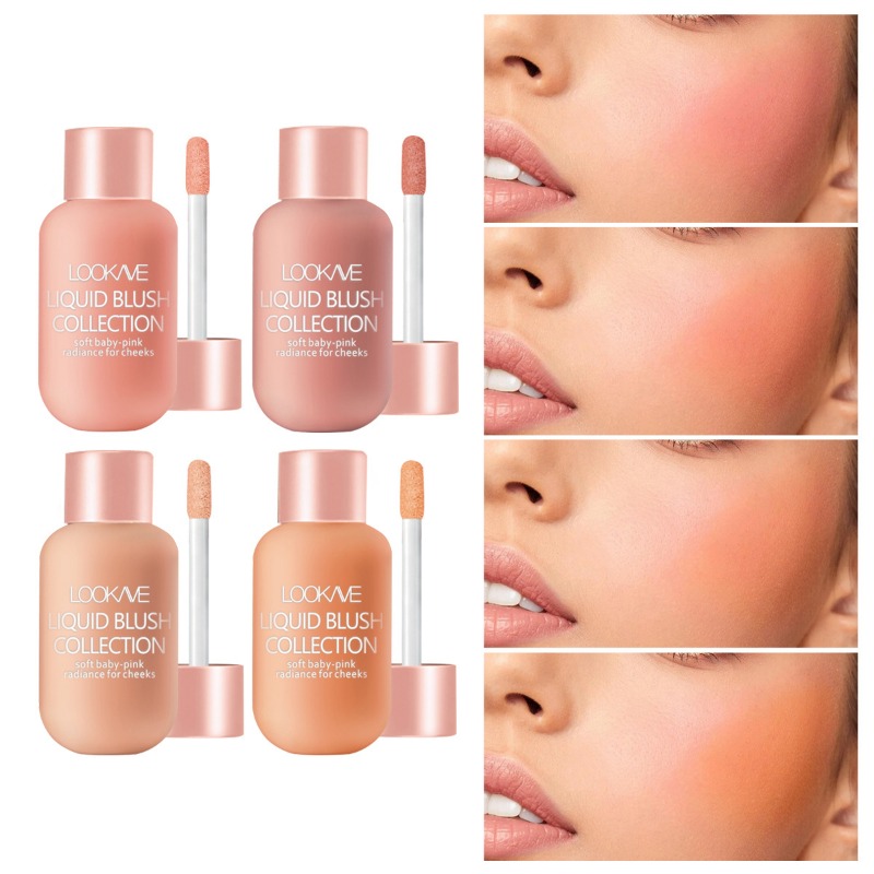 Glossier Peach Liquid Blush Waterproof Velvet Natural Cheek Blush Makeup Brighten Highlighter Professional Korean Cosmetic