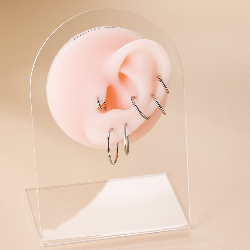 1PC G23 Titanium Piercing Jewelry Wholesale 16G Nose Rings Clicker Hinged Segment Hoop Earrings Helix Cartilage Daith Ear Clips