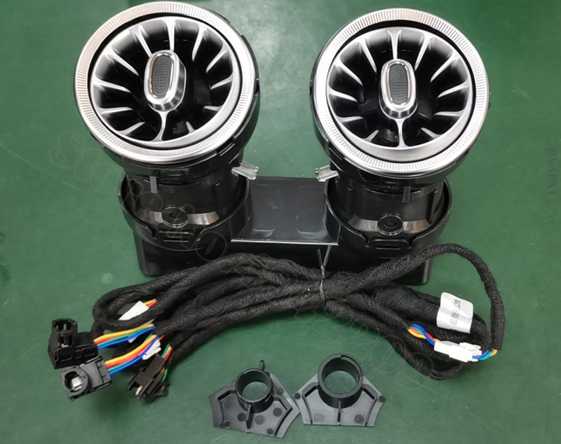 Car Ceiling Speaker Air Vent Turbine 3D Tweeter 64-color LED Atmosphere Lamp For Benz E-class W213 Coupe W238 Ambient Light
