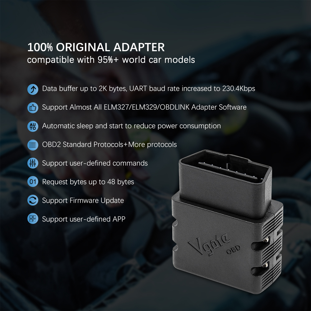 Vgate vLinker MC+ ELM327 Bluetooth 4.0 OBD 2 OBD2 ELM 327 wifi Car Diagnostic For Android/IOS Scanner Auto Tool PK OBDLINK V 1 5