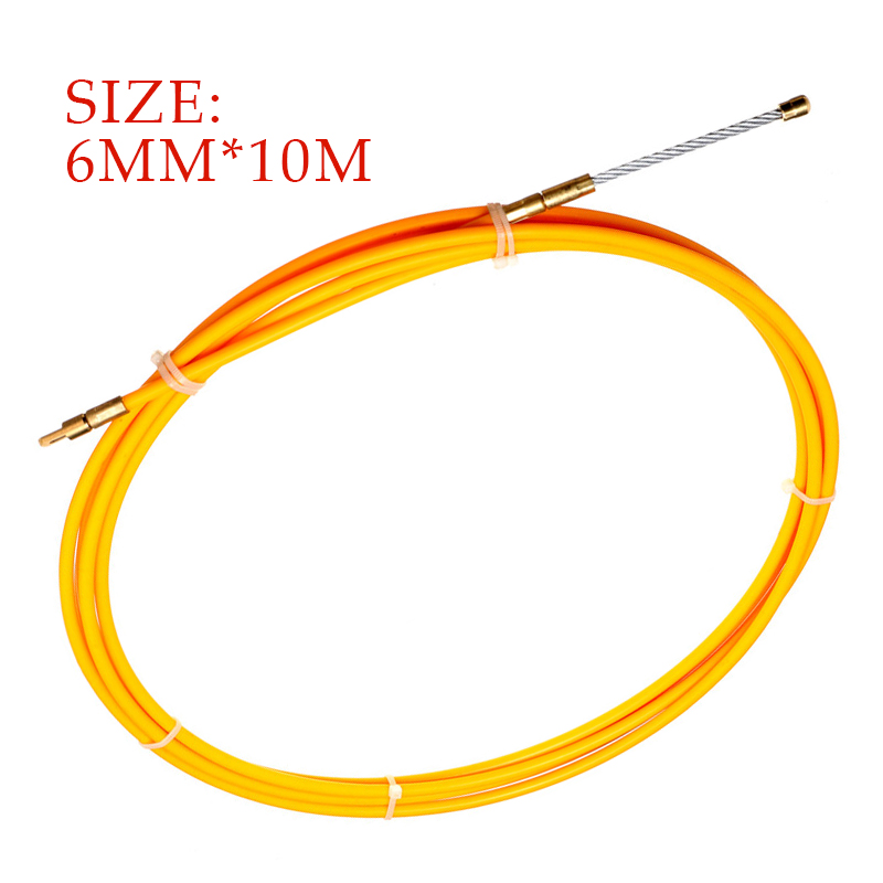 5/10/15/20/25/30m 6mm Guide Device Fiberglass Electric Cable Push Pullers Duct Rodder Fish Tape Wire Wiring Accessories
