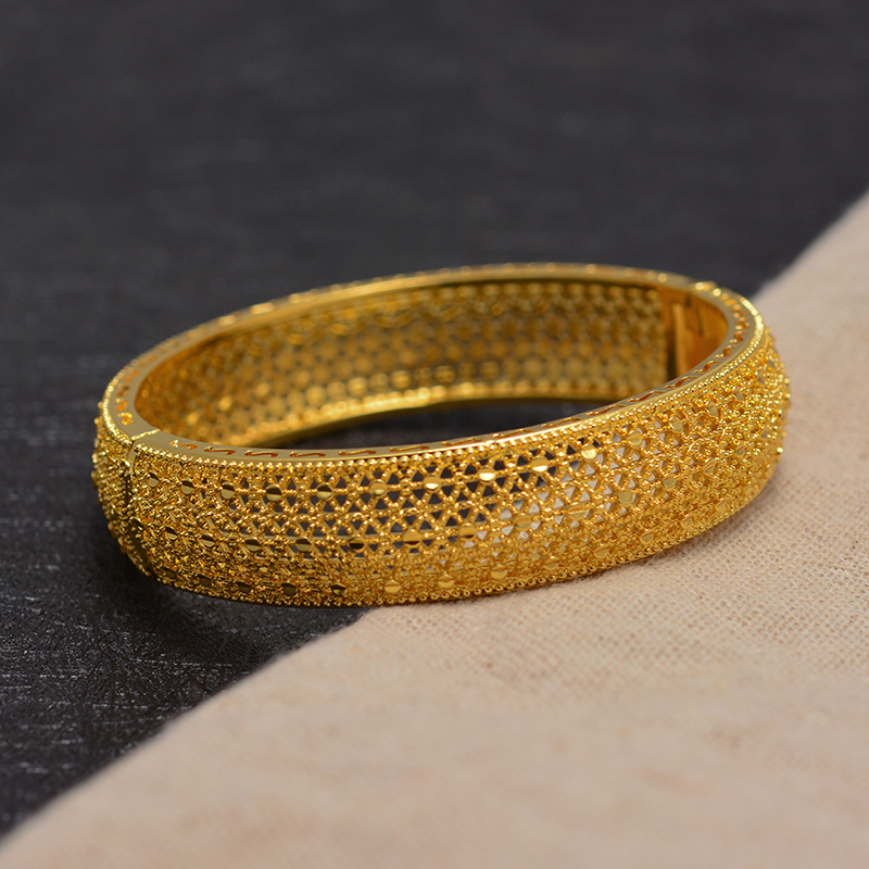 Nigeri New Africa Jewelry Ethiopian Gold Color Bangle&Bracelet for Women Girl Dubai wedding Bangles Birthday Gifts