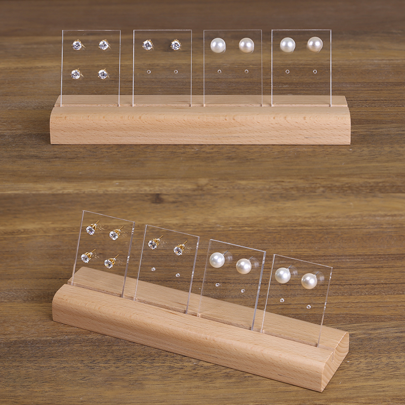 Wooden and acrylic earring holders necklace stand for jewelry bracelet holders jewelery organizer jewellery display case Hanging