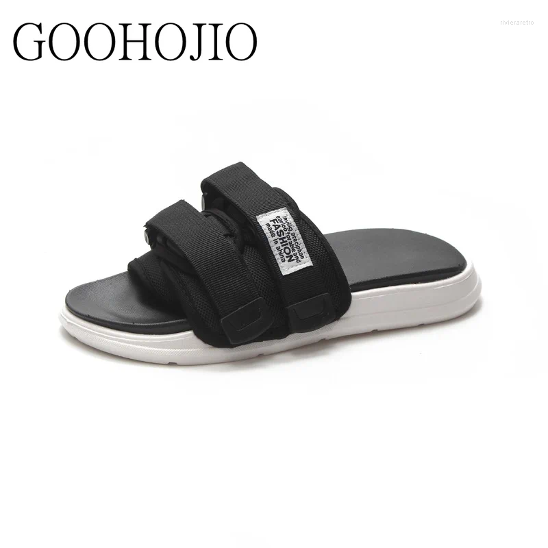 Slippers Summer Designer Fashion Canvas Unisex Casual Women Sandals Light Soft Men Platform Wedge Flip Flops Hook & Loop