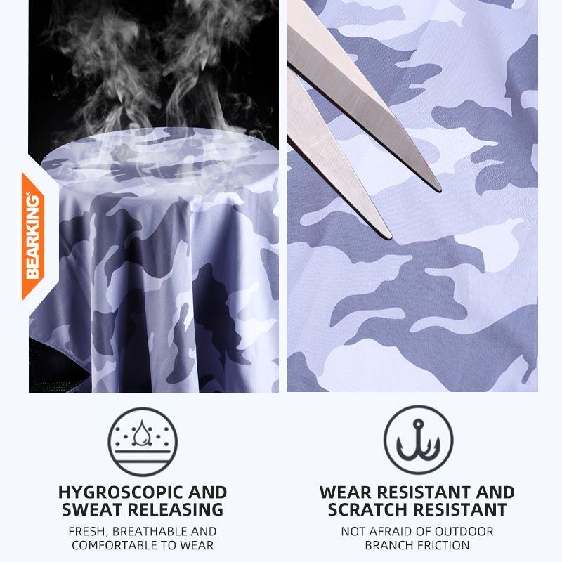 BEARKING NEW long-sleeved fishing shirt breathable and quick-drying outdoor men's fishing clothes/motocross jersey