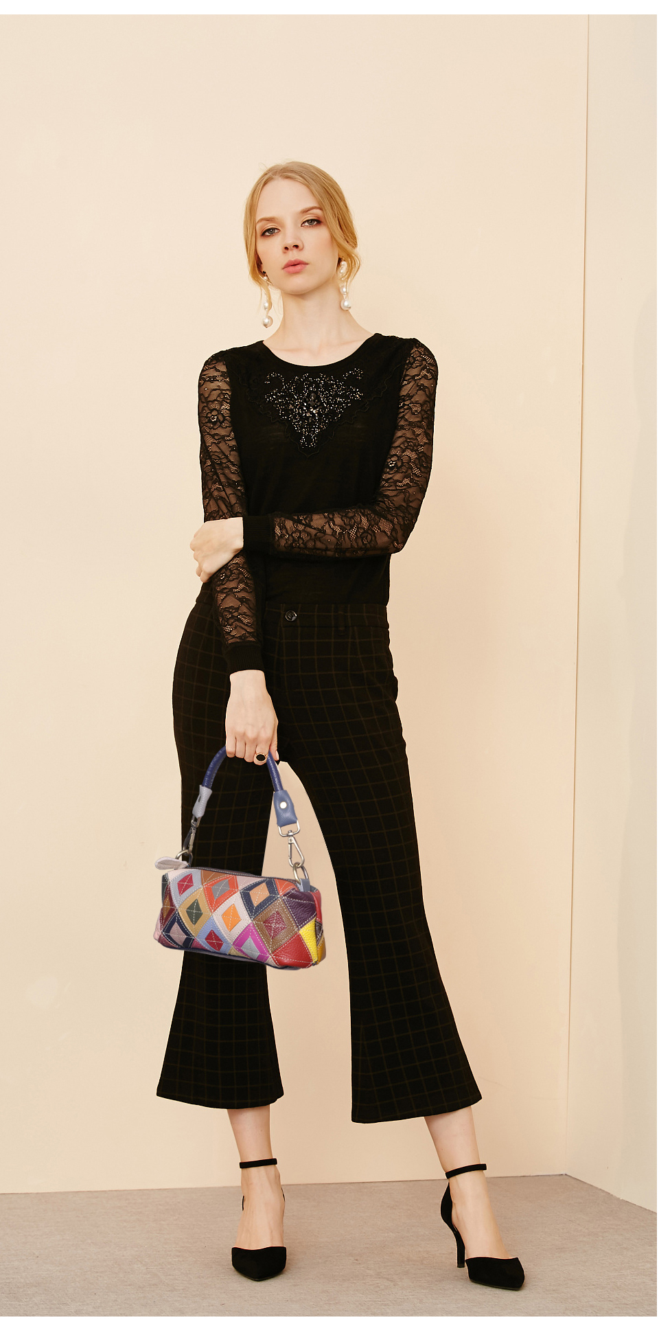 Multi-Colorful Genuine Leather Luxury Brand Ladies Flower Small Purse Handbag Over The Shoulder bag Women Design Tote bag 1120