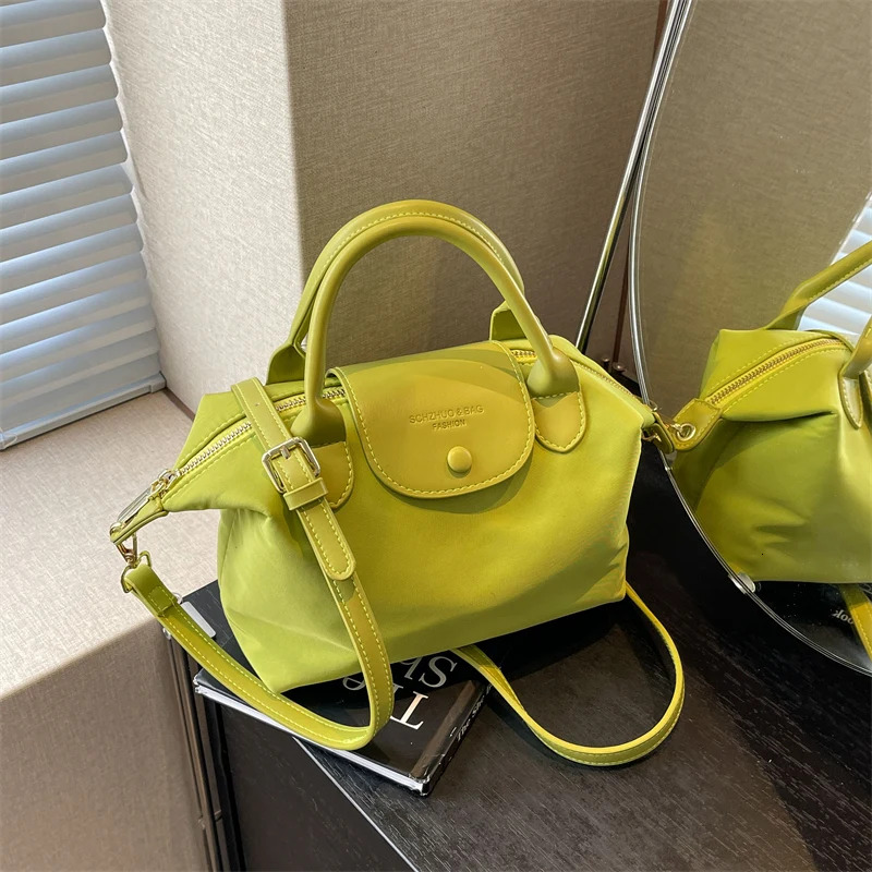 Solid Casual Interior Compartment Shoulder Large Capacity Sewing Thread2024New Bags for Women Nylon Zipper Women's Handbags H6.24#32