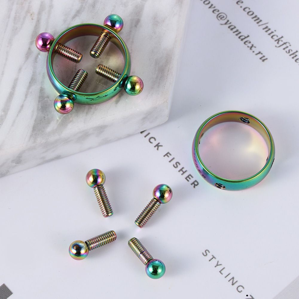 Round Non-Piercing Nipple Ring 316L Surgical Steel Adjustable Screw Body Piercing Nickel-free Fake Piercing Women Sexy Jewelry