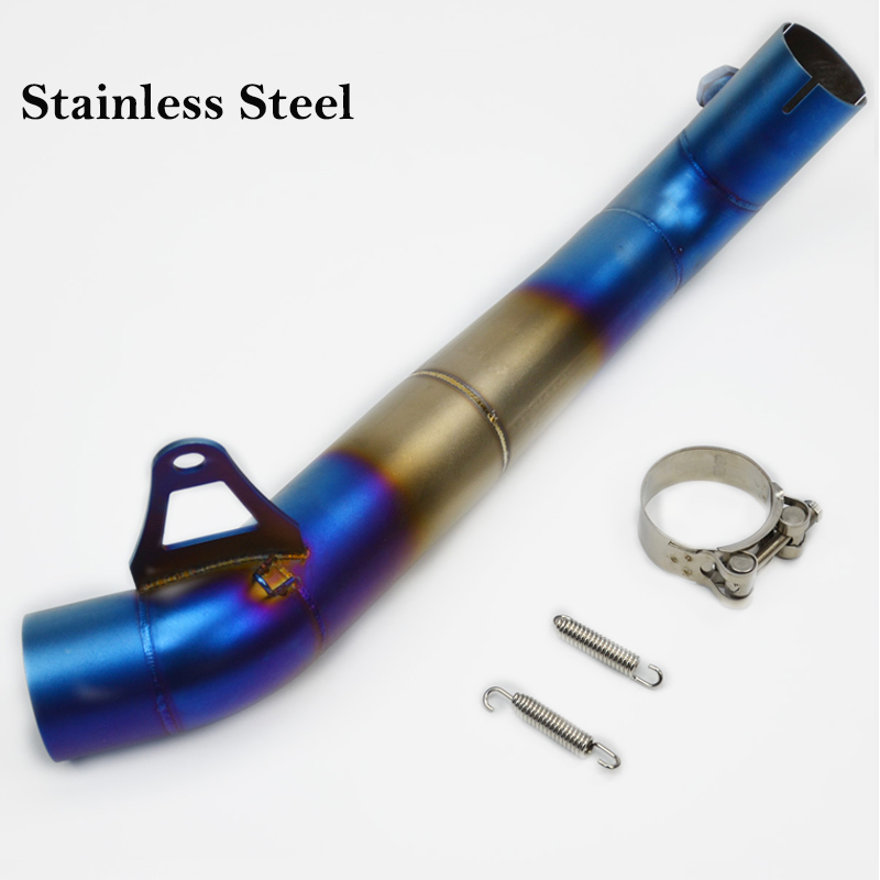 61mm Slip-On For Honda CBR1000RR CBR 1000RR 2008-2016 Motorcycle Exhaust Escape System Titanium Alloy Middle Link Pipe Muffler
