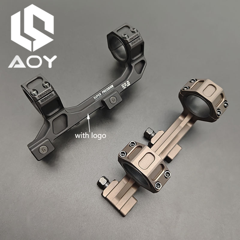 Tactical Metal GE Rifle Cantilever Mount 25.4mm/30mm Rings Optical Scope Base With Bubble Level Fit 20mm Picatinny Rail