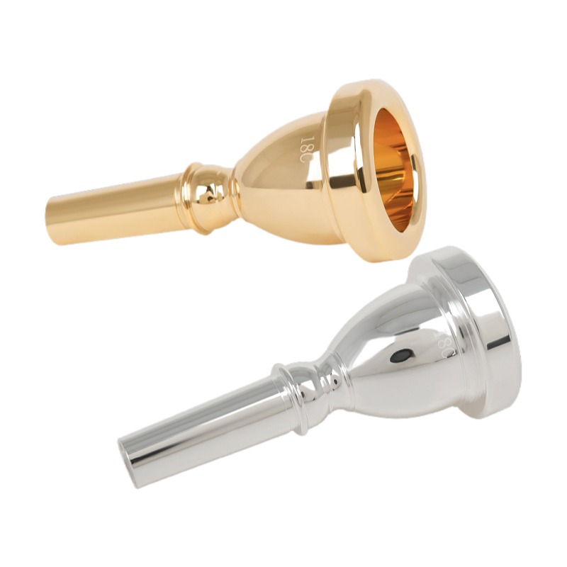 Gold/Silver Tuba Lacquer Gold Mouthpiece 18 Tuba Mouthpiece Gold Musical Instrument Accessories 14mm