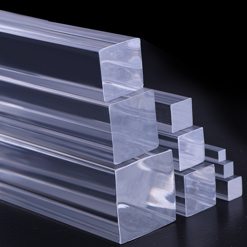 Transparent Acrylic Stick Solid Plexiglass Square Pins Industry PMMA Bar DIY Tools Rod Jewelry Holder Stand Photography Tools