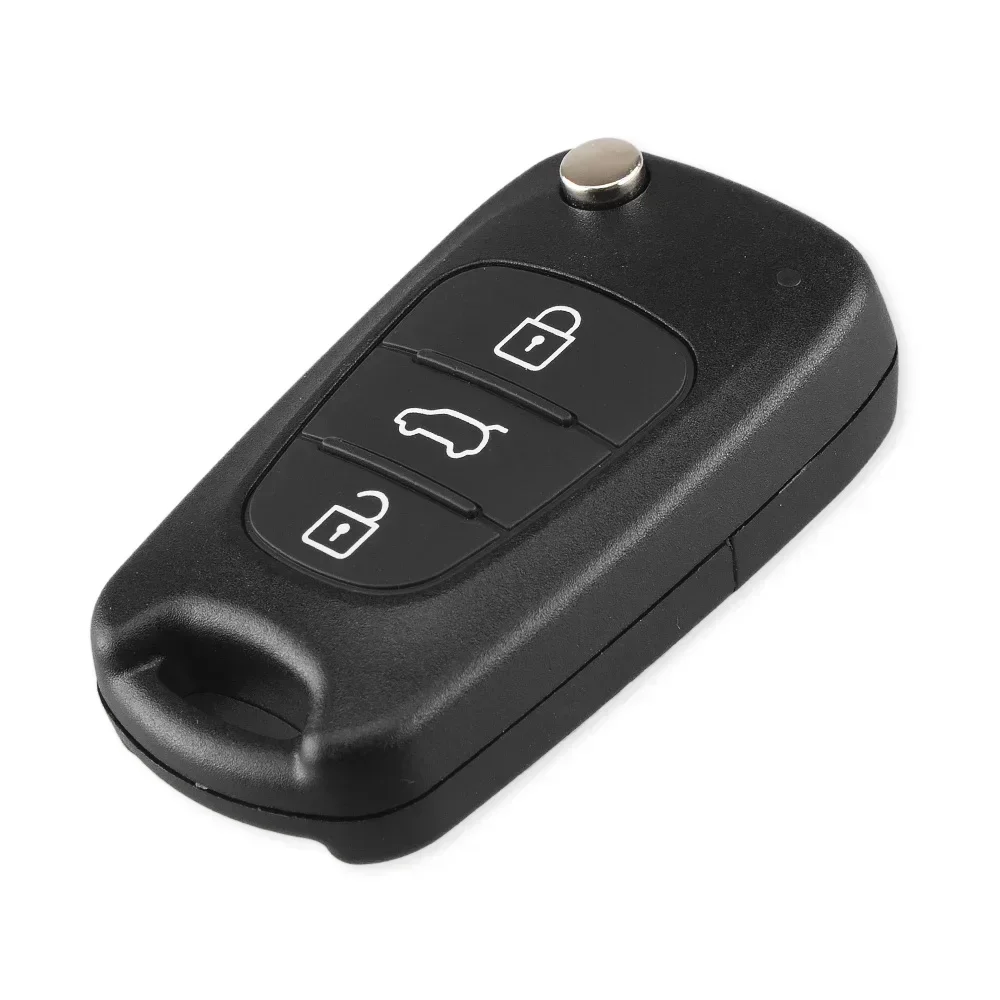 KEYYOU 15PCS Key Shell For Hyundai I20 I30 IX35 I35 Accent Kia Picanto Sportage K5 3 Buttons Flip Folding Remote Key Case Cover