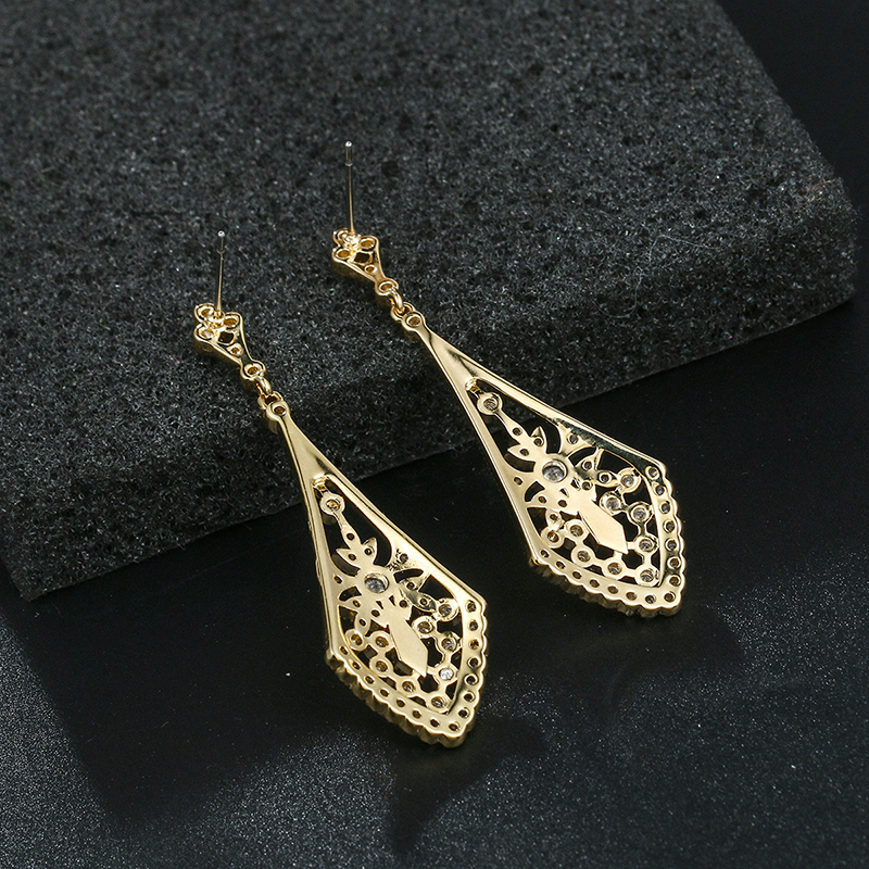 WEIMANJINGDIAN New Arrival Art Deco Cubic Zirconia CZ Crystal Drop Earring for Wedding Bridal Bridesmaid's Jewelry Gifts