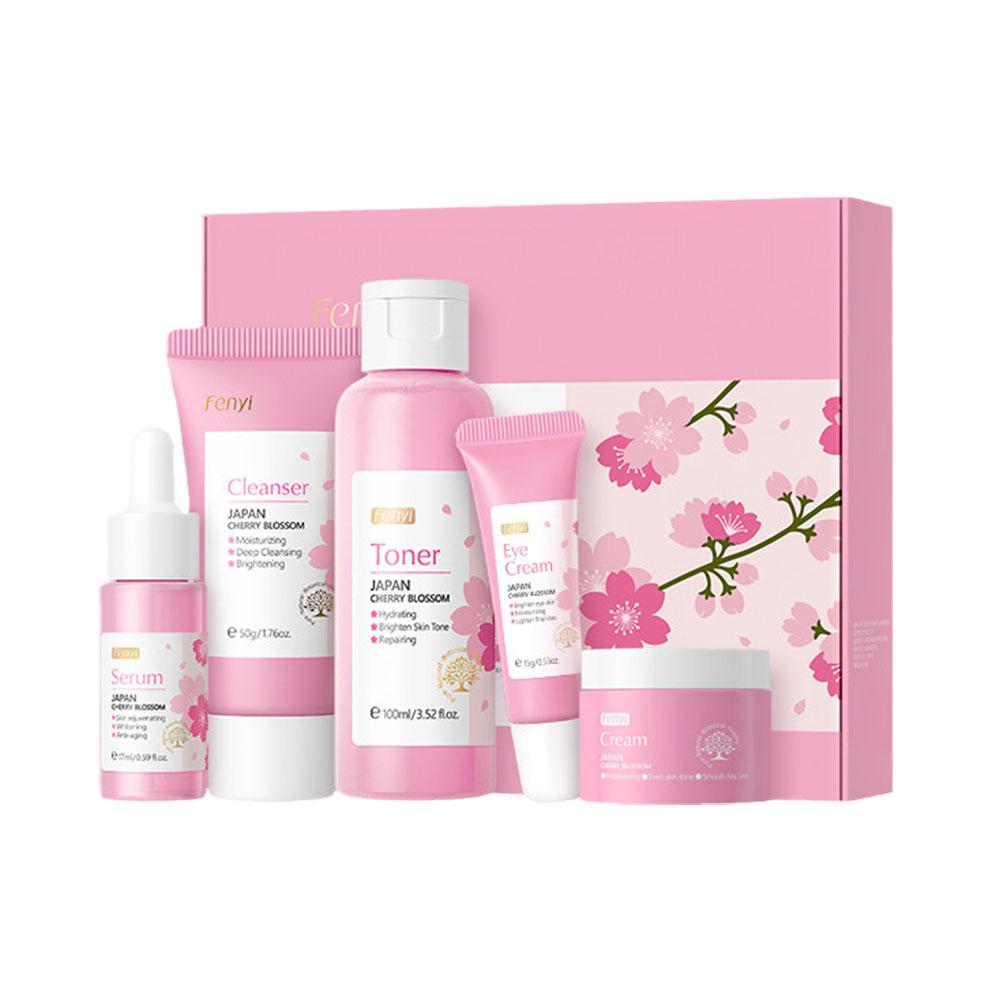 Facial Cleaner Korean Face Serum Peeling Gel Moisturize Fade Dark Circles Eye Cream Cosmetics Skin Care Set