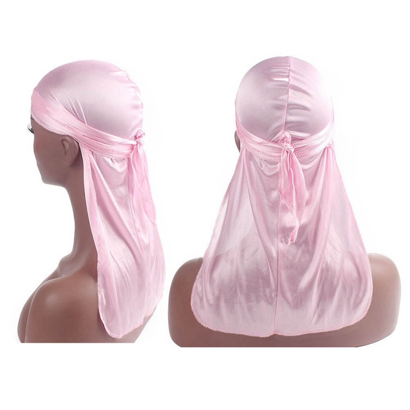 Muslim Turban Doo Rag Pirate Hat Long Tail Silk Scarf Durag Chemo Caps Skull Hat Headwear Women Men Bandana Headscarf Summer