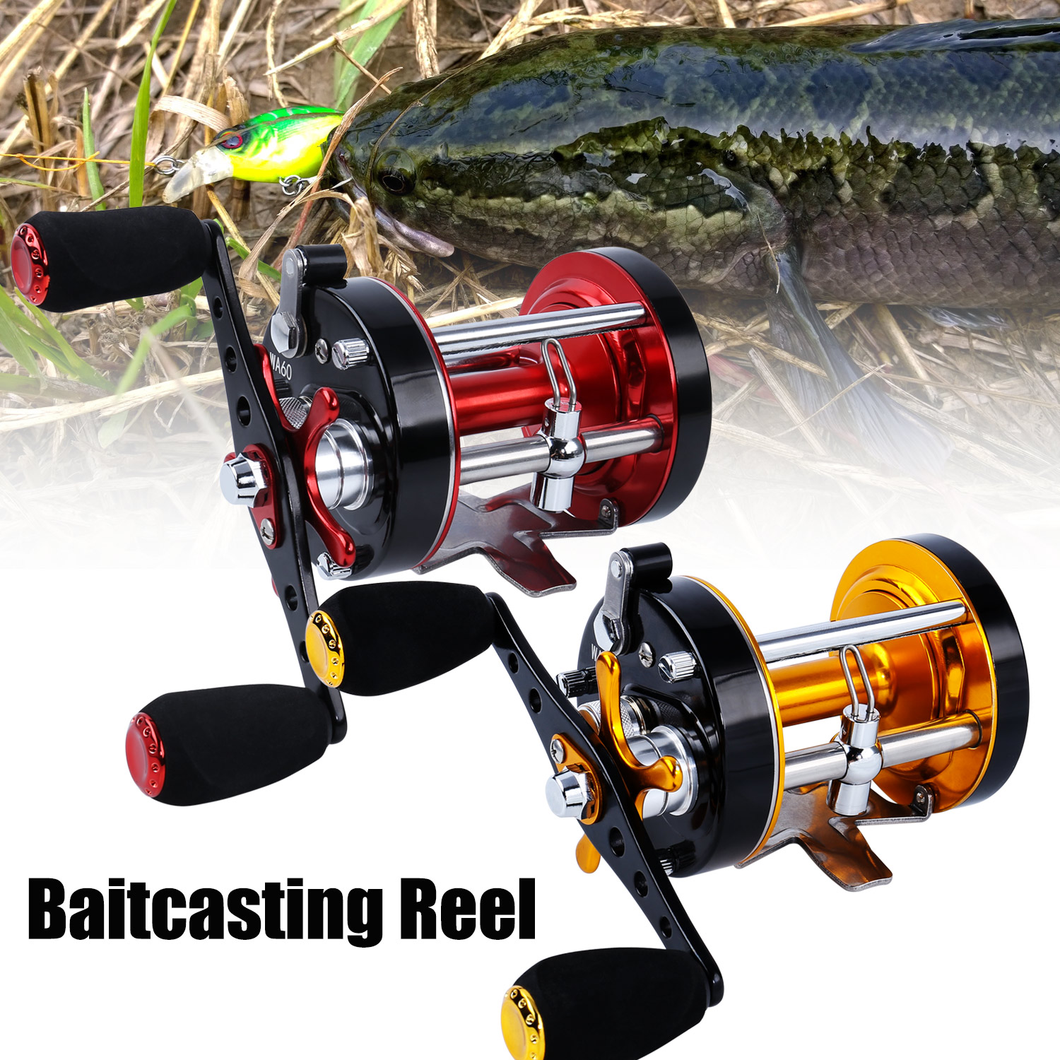 Sougayilang 6+1BB Trolling Fishing Reel 4000 5000 6000 EVA Handle Right Hand Baitcasting Reel Saltwater Carp Sea Fishing Reel