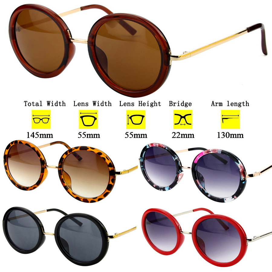 Retro Round Sunglasses Women Brand Designer Outdoor Travel Driving Vintage Sun Glasses Men Unisex Girls Ladies 5 Colors Hot Sale