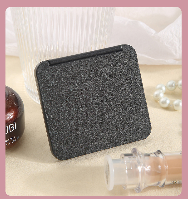 Foldable Mini Square Makeup Vanity Portable Hand Mirrors Double-sided Compact Pocket Cosmetic Mirror F624-8