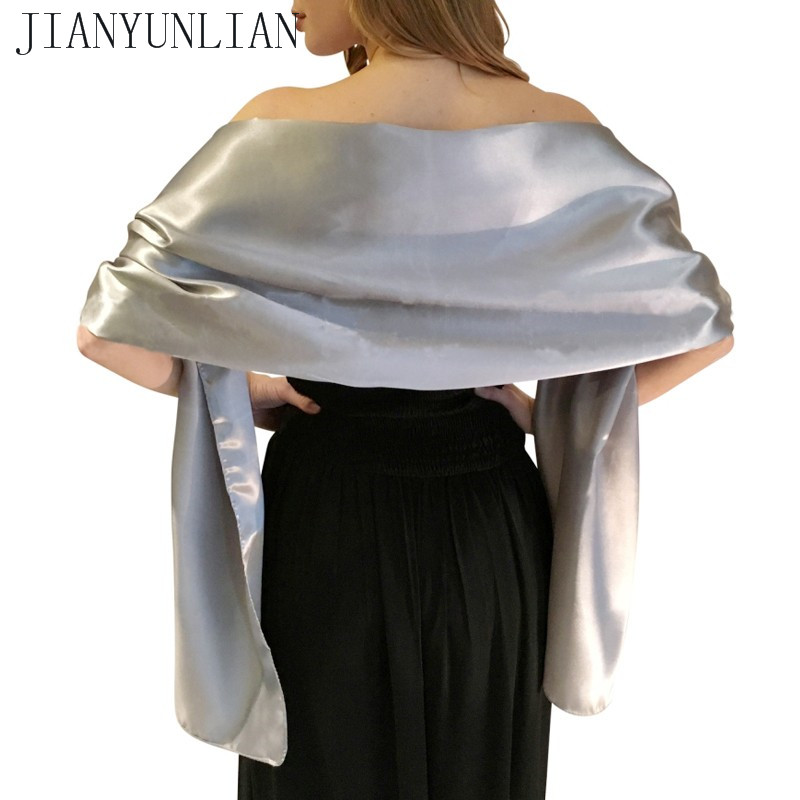 Elegant women Satin wrap shawl Evening party wrap Bridal Wedding shawl wrap 2 size available Free shipping